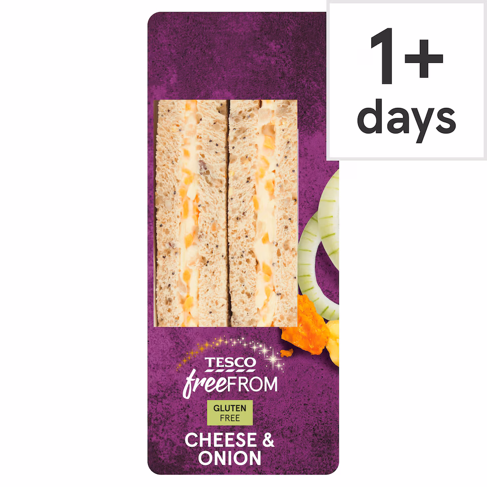 Tesco Free From Cheese & Onion Sandwich