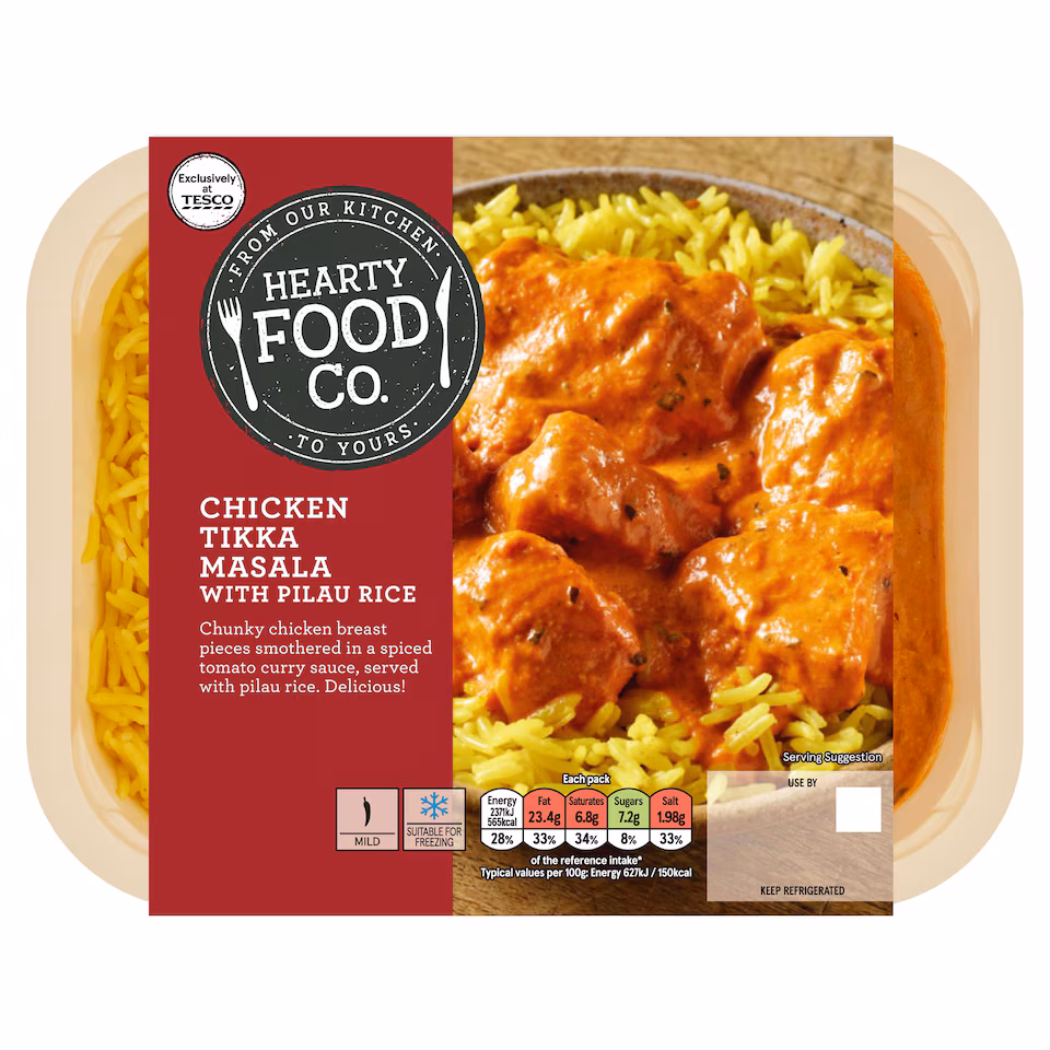Hearty Food Company Chicken Tikka Masala & Pilau Rice 400G