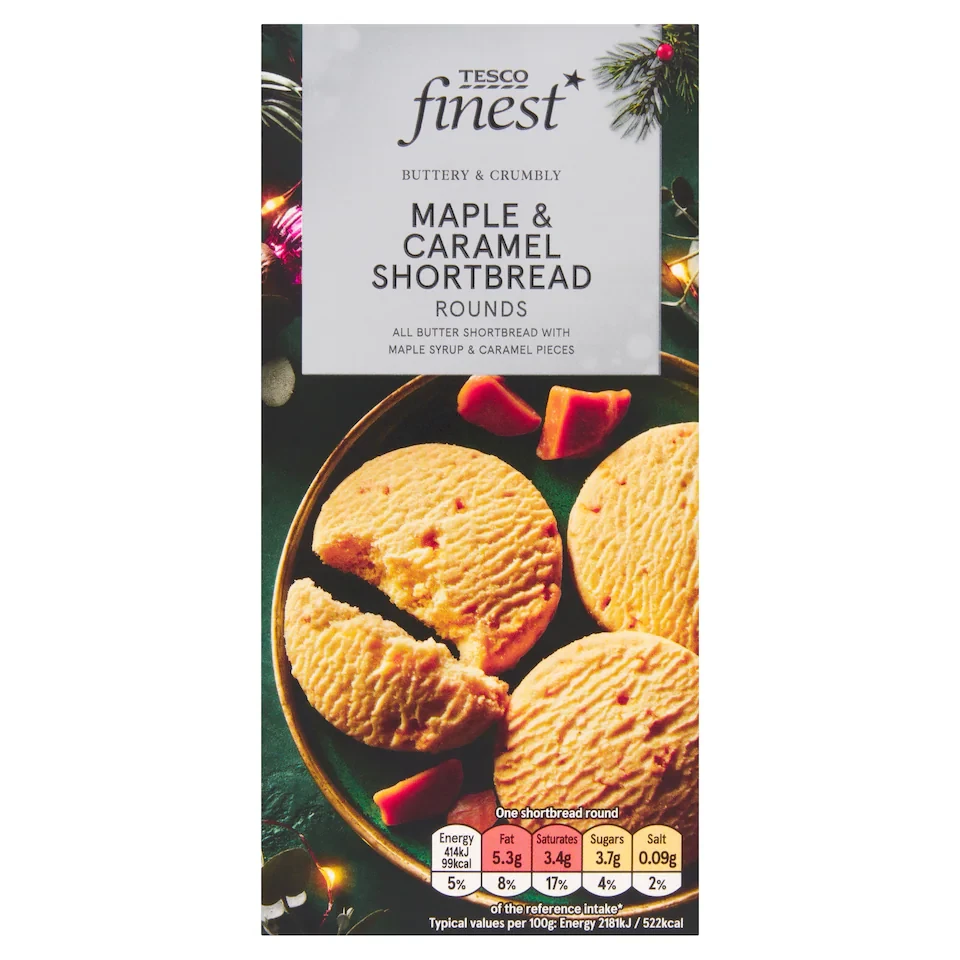 Tesco Finest Maple & Caramel Shortbread Rounds 150g