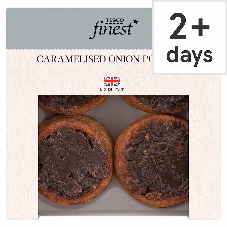Tesco Finest Caramelised Onion Topped Pork Pies 200g