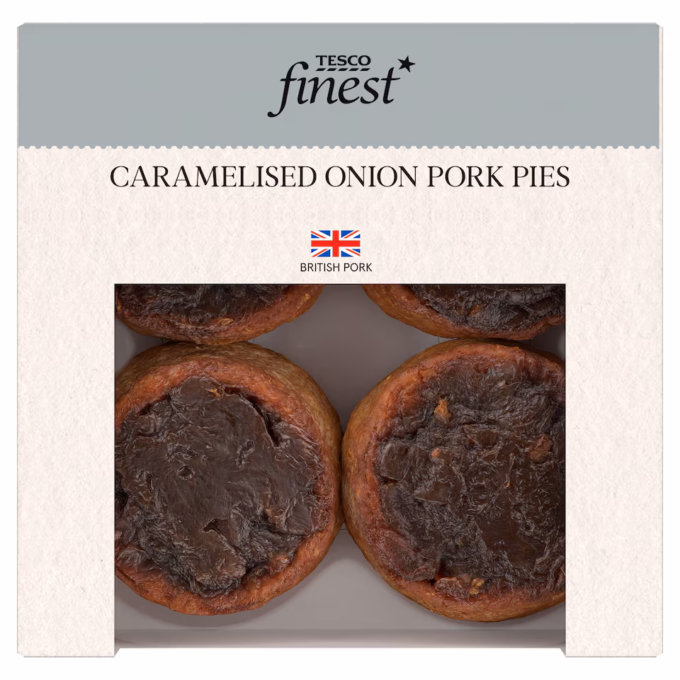 Tesco Finest Caramelised Onion Topped Pork Pies 200g