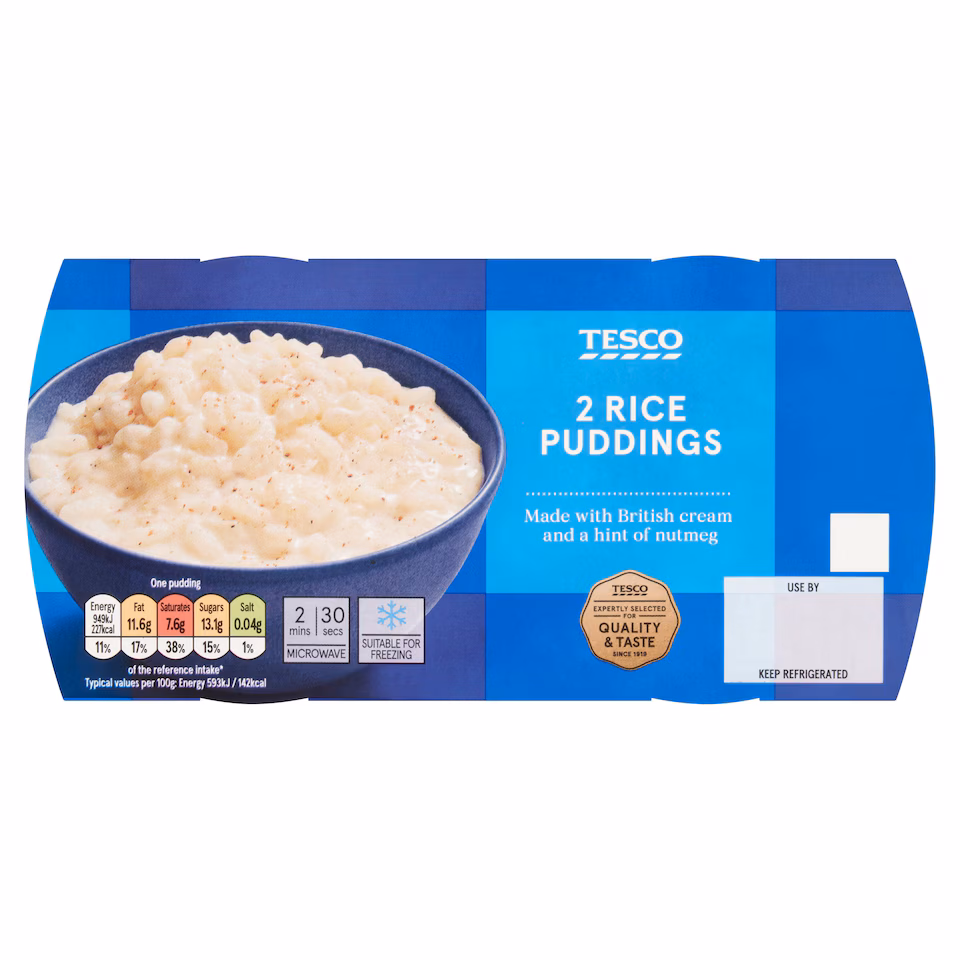 Tesco 2 Rice Puddings 320g