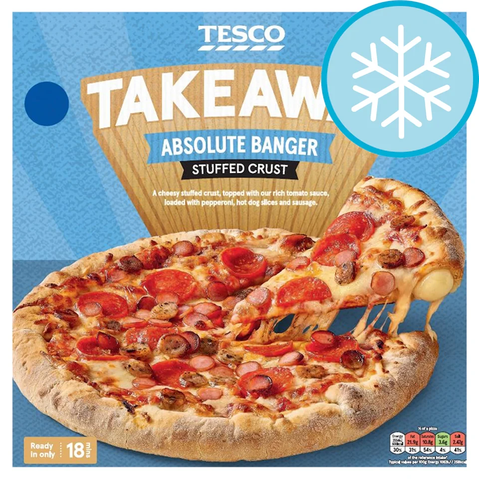 Tesco Takeaway Absolute Banger Stuffed Crust Pizza 471g