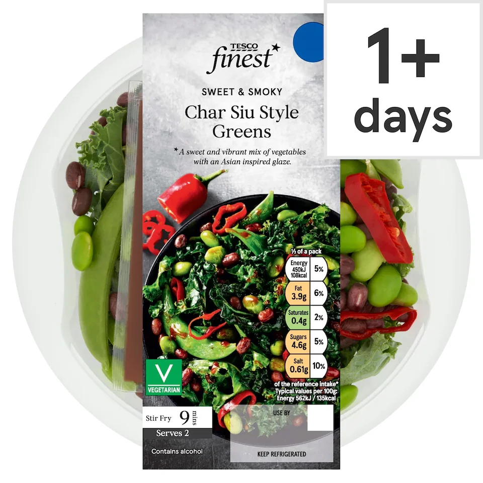 Tesco Finest Char Siu Style Greens 190g