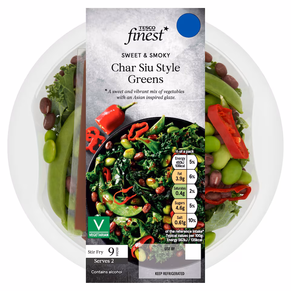 Tesco Finest Char Siu Style Greens 190g