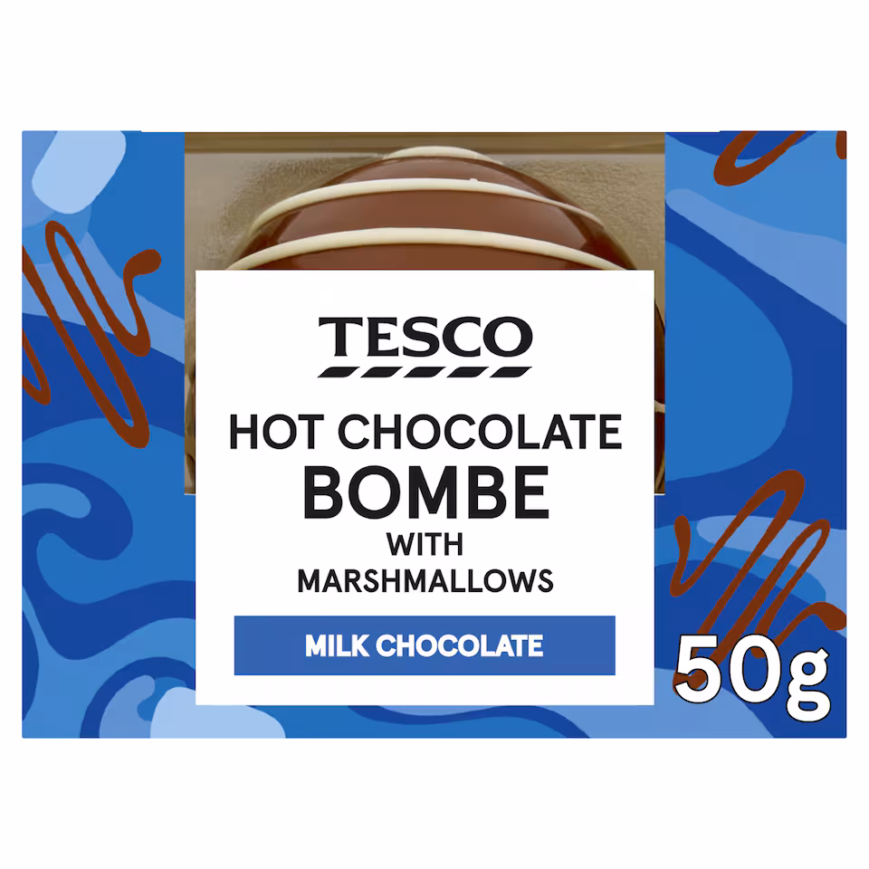 Tesco Milk Hot Chocolate Bombe with Mini Marshmallows 50g