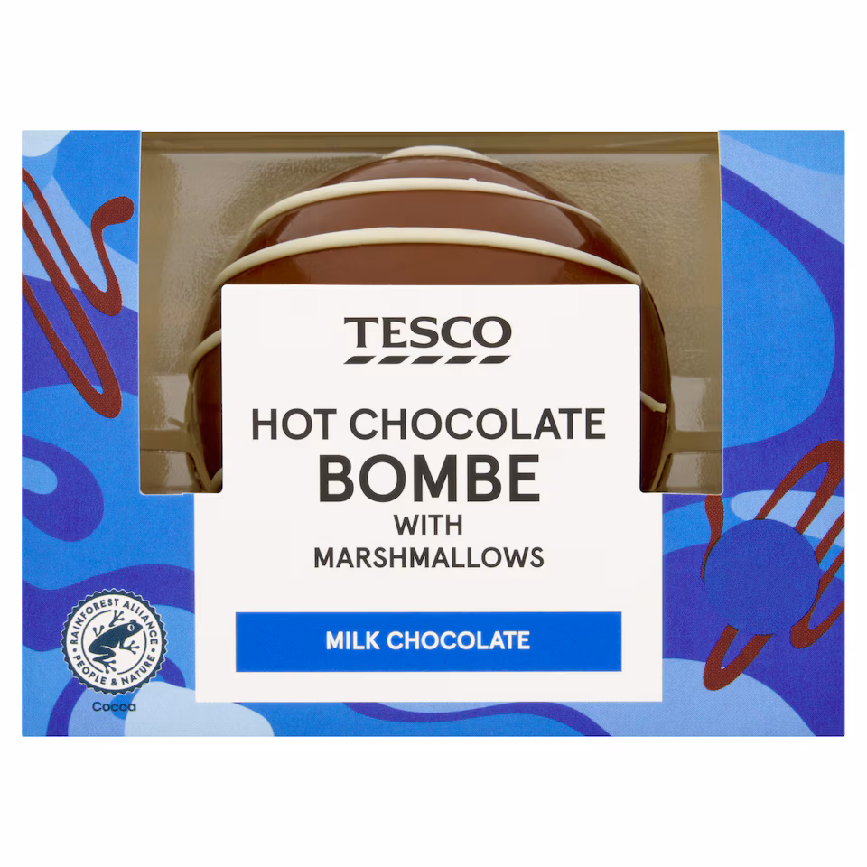 Tesco Milk Hot Chocolate Bombe with Mini Marshmallows 50g