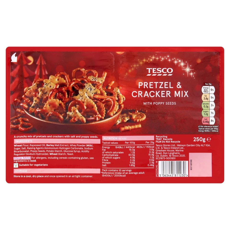 Tesco Pretzel and Cracker Mix 250g