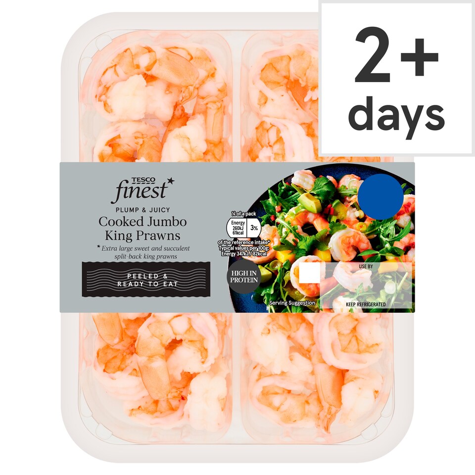 Tesco Finest Cooked Jumbo King Prawns 300g