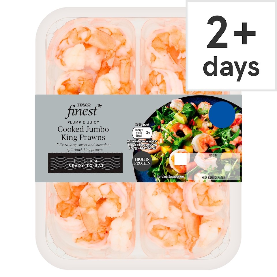Tesco Finest Cooked Jumbo King Prawns 300g