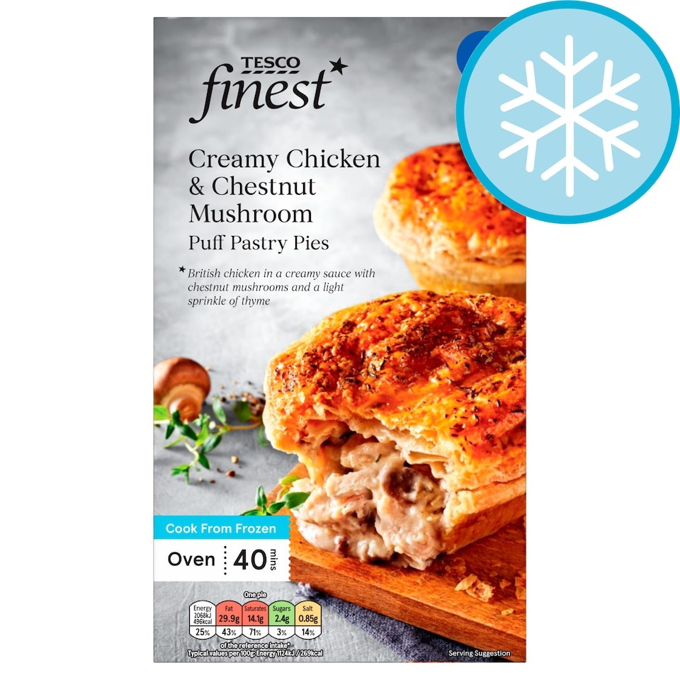 Tesco Finest Chicken& Chestnut Mushroom Pies 400g