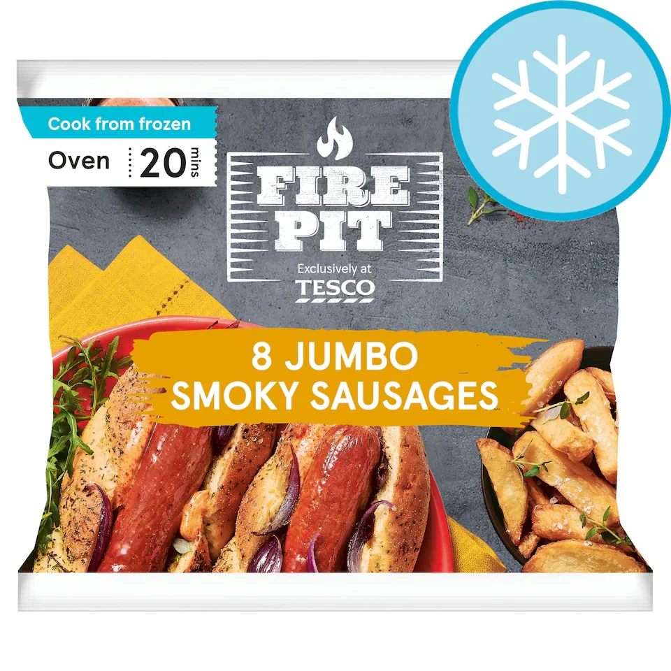 Fire Pit Tesco 8 Jumbo Smoky Paprika Sausages 640g