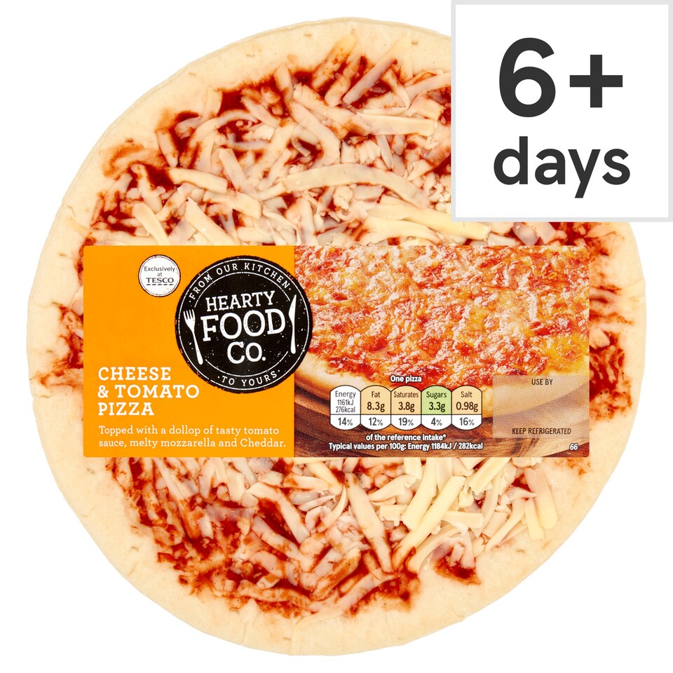 Hearty Food Company Cheese & Tomato Pizza 114g