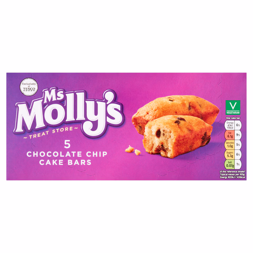 Ms Molly's 5 Chocolate Chip Cake Bars