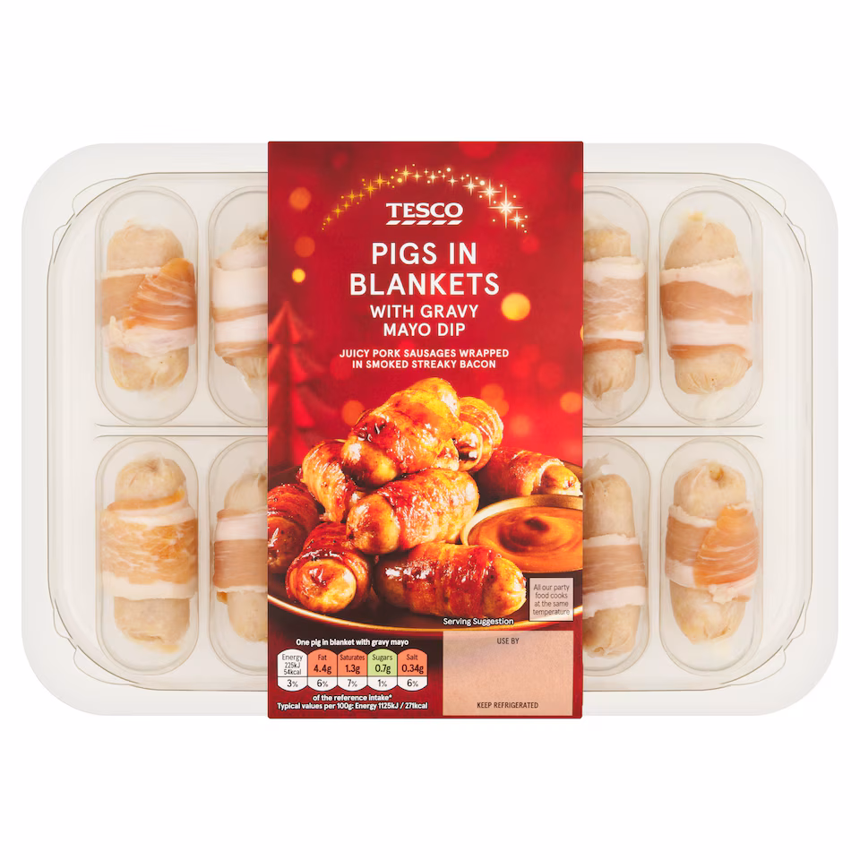 Tesco 12 Pigs in Blankets with Gravy Mayonnaise 290g