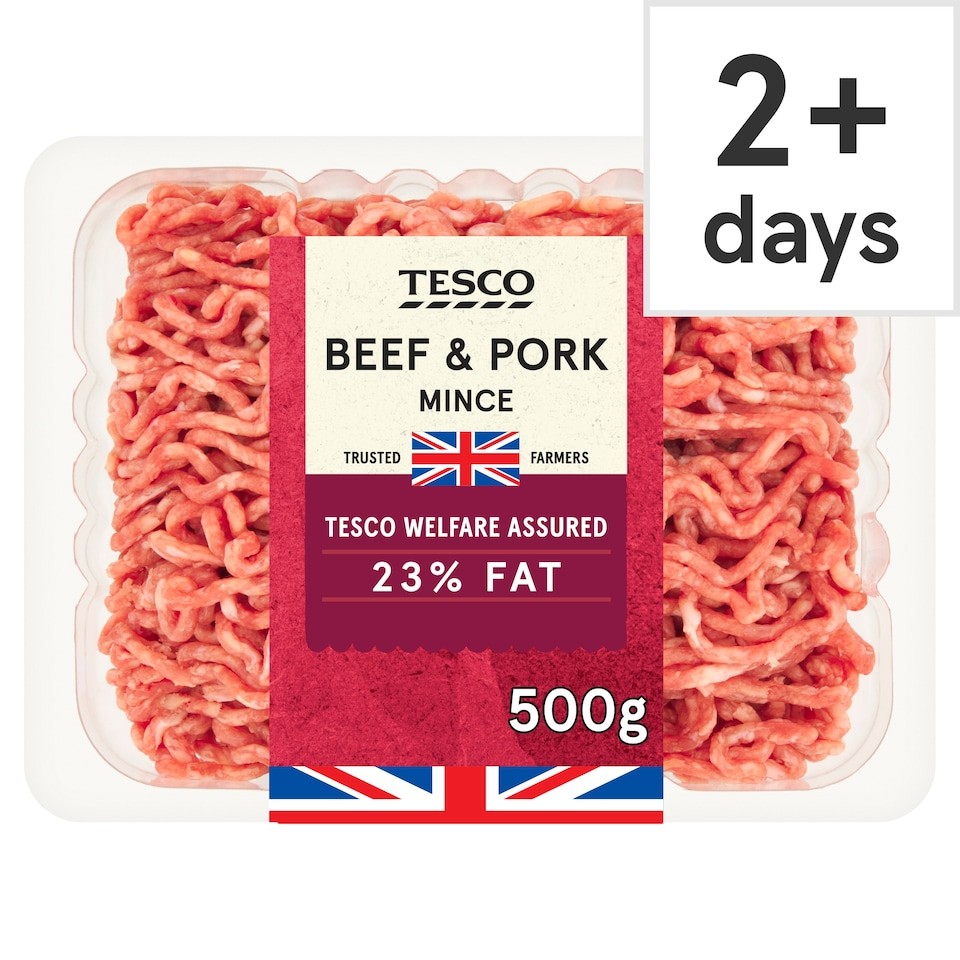 Tesco Beef & Pork Mince 23% Fat 500g