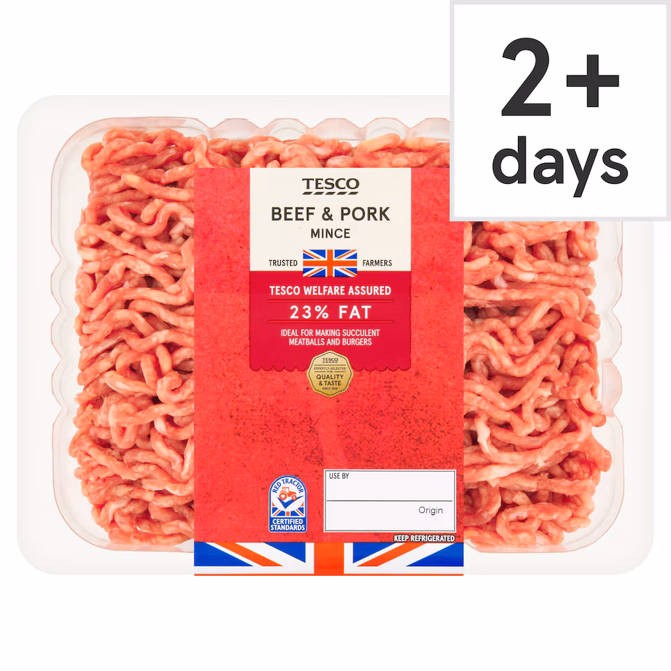 Tesco Beef & Pork Mince 23% Fat 500g
