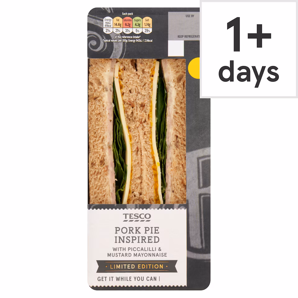 Tesco Pork Pie Inspired Limited Edition Sandwich