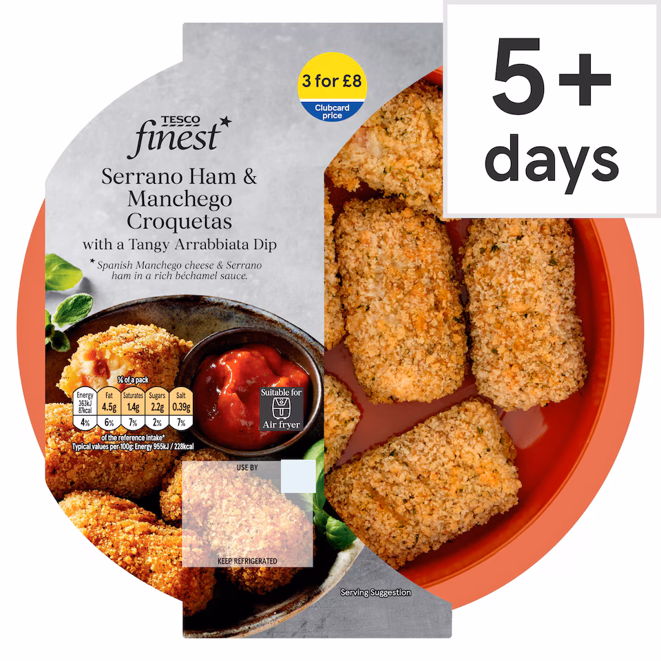 Tesco Finest Serrano Ham & Manchego Croquetas 240g