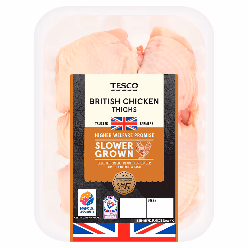 Tesco Slower Grown Chicken Thighs 600g