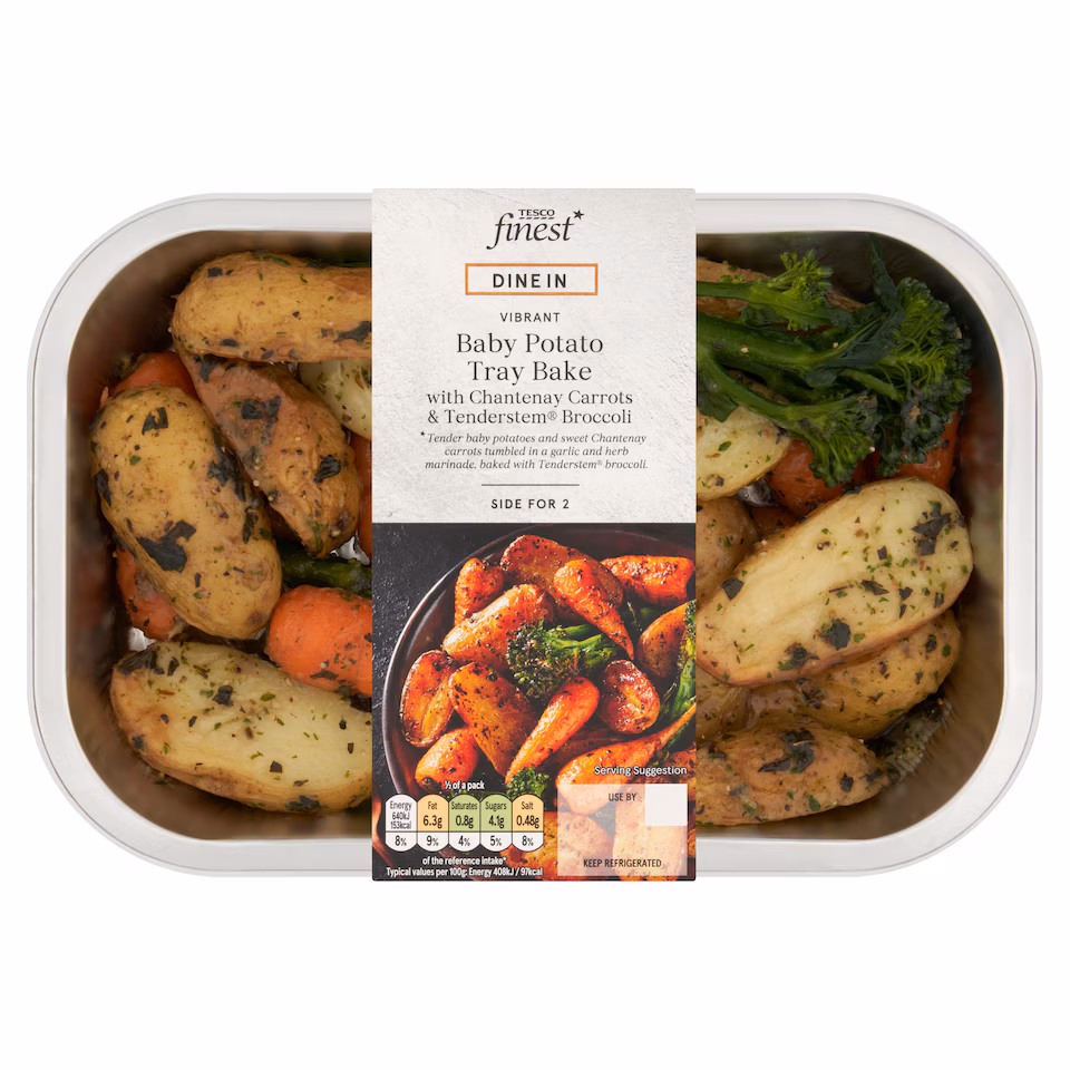 Tesco Finest Dine In Baby Potatoes, Chantenay Carrots & Tenderstem® Broccoli 400g