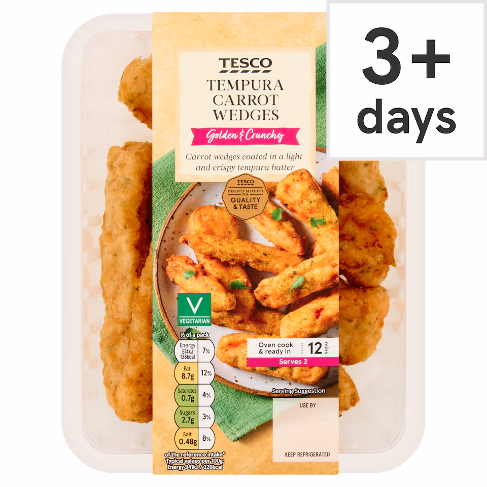 Tesco Tempura Carrots Wedges 150g