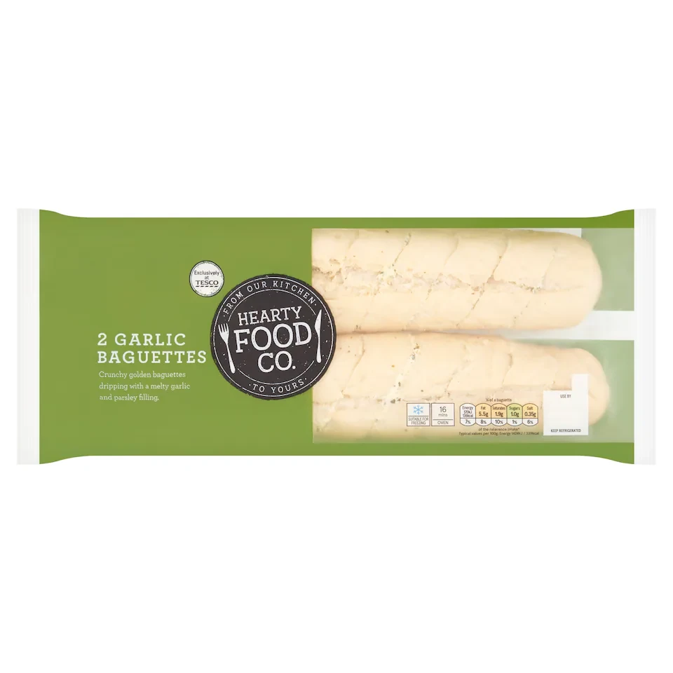 Hearty Food Co. Twin Garlic Baguette 330g