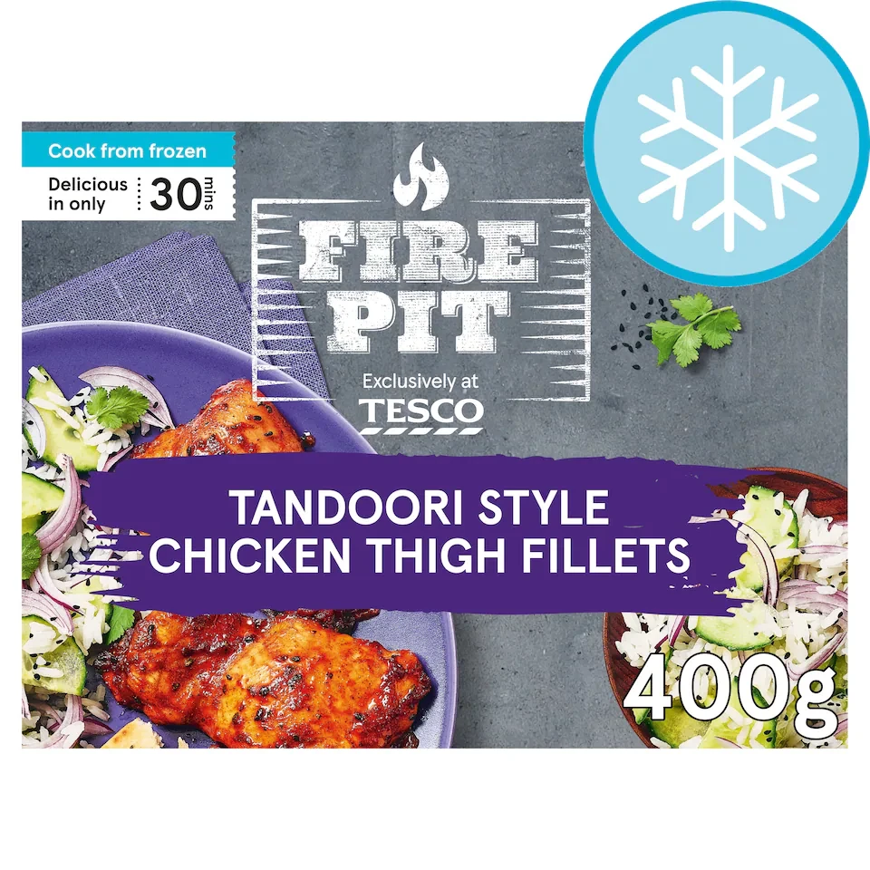 Fire Pit Tesco Tandoori chicken thigh fillets 400g