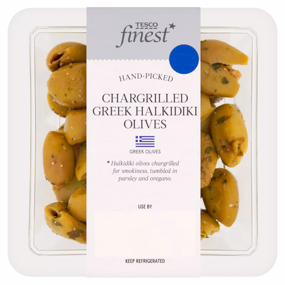 Tesco Finest Chargrilled Greek Halkidiki Olives 130g