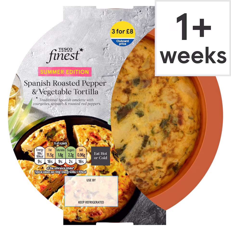 Tesco Finest Spanish Roasted Red Pepper & Vegetable Tortilla 250g
