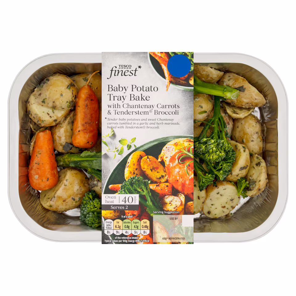Tesco Finest Baby Potatoes, Chantenay Carrots & Tenderstem® Broccoli 400g