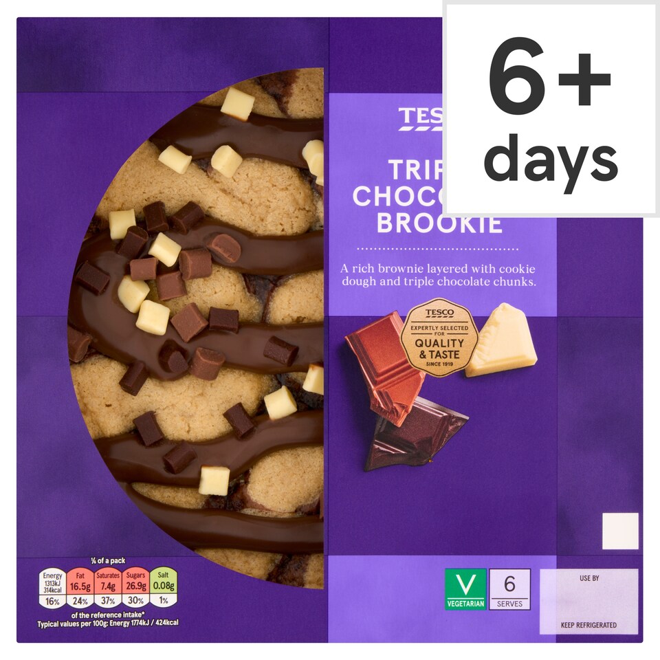 Tesco Triple Chocolate Brookie 445g