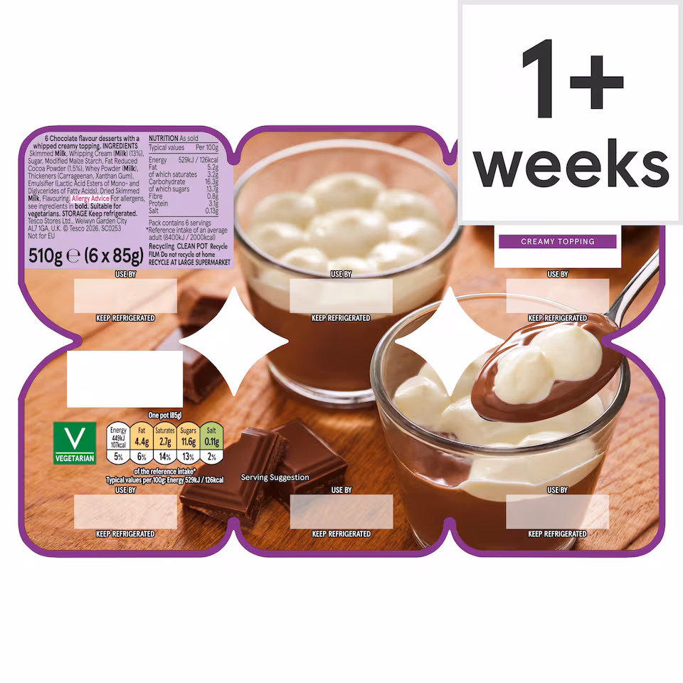 Tesco Chocolate Supremes 6 x 85g