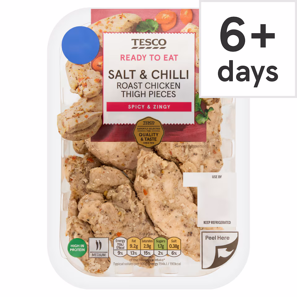 Tesco Salt and Chilli Roast Chicken Thigh Pieces 180g