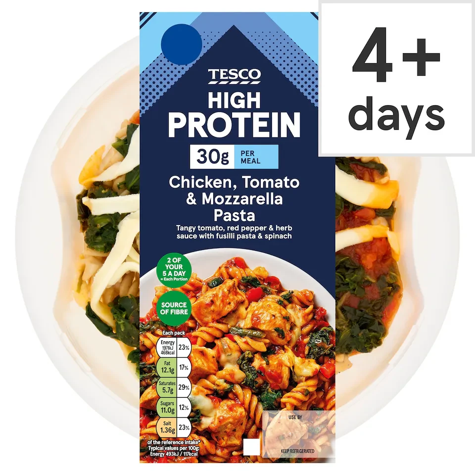 Tesco High Protein Chicken, Tomato & Mozzarella Pasta 400g