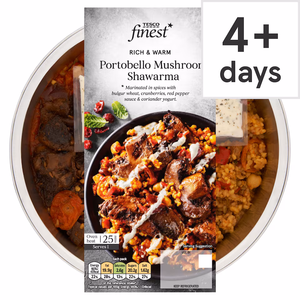 Tesco Finest Portobello Mushroom Shawarma 380G