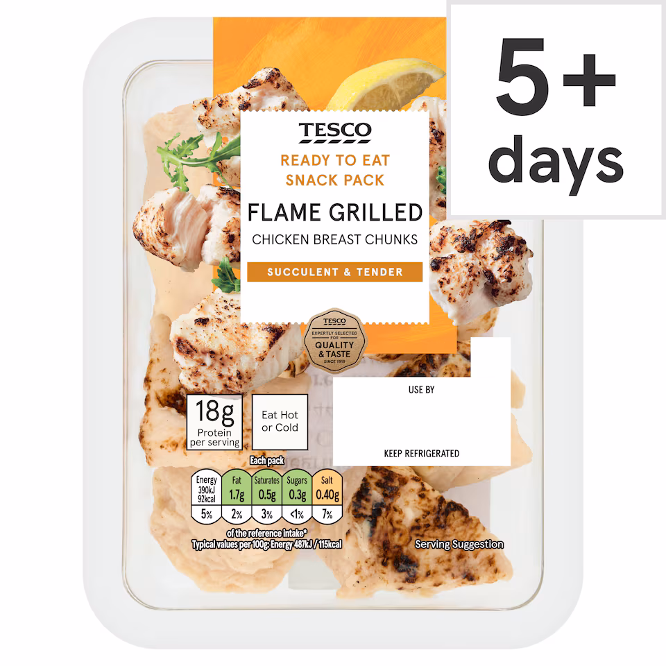 Tesco Flamegrilled Chicken Breast Chunks 80g