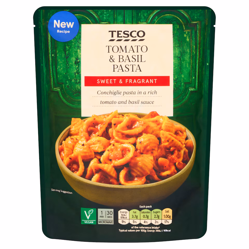 Tesco Tomato and Basil Pasta 200g