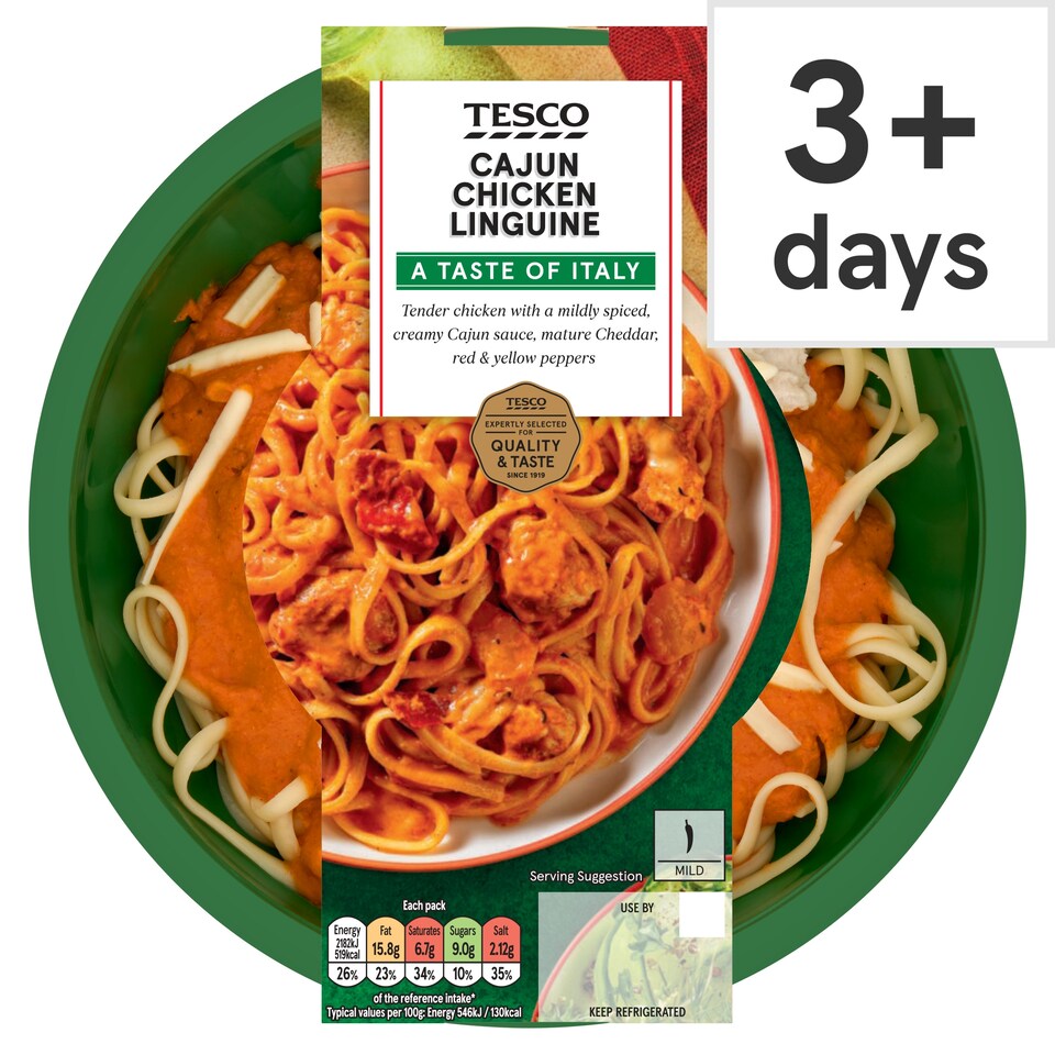 Tesco Cajun Chicken Linguine 400g