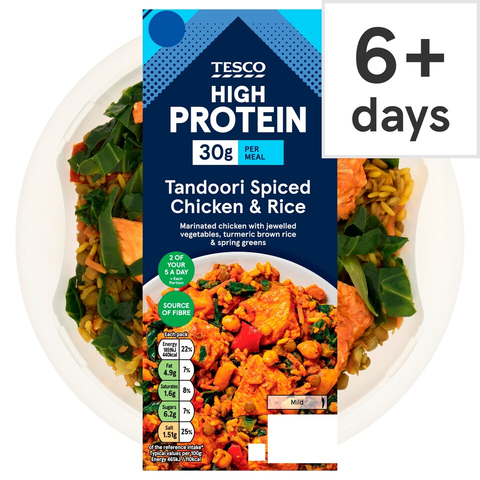 Tesco High Protein Tandoori Chicken & Rice 400g