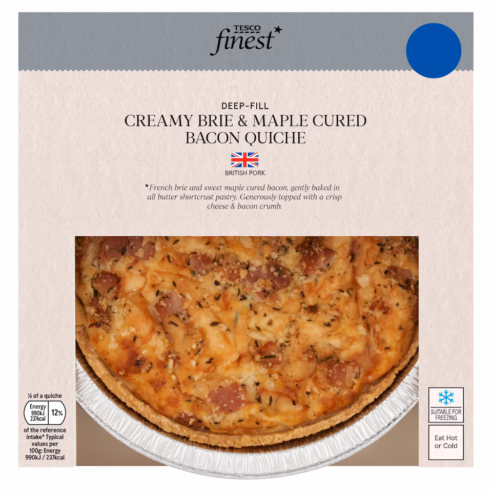 Tesco Finest Brie & Bacon Quiche 400g