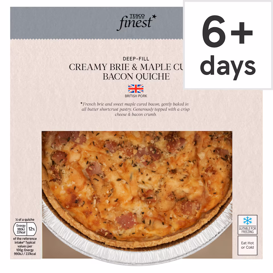 Tesco Finest Brie & Bacon Quiche 400g