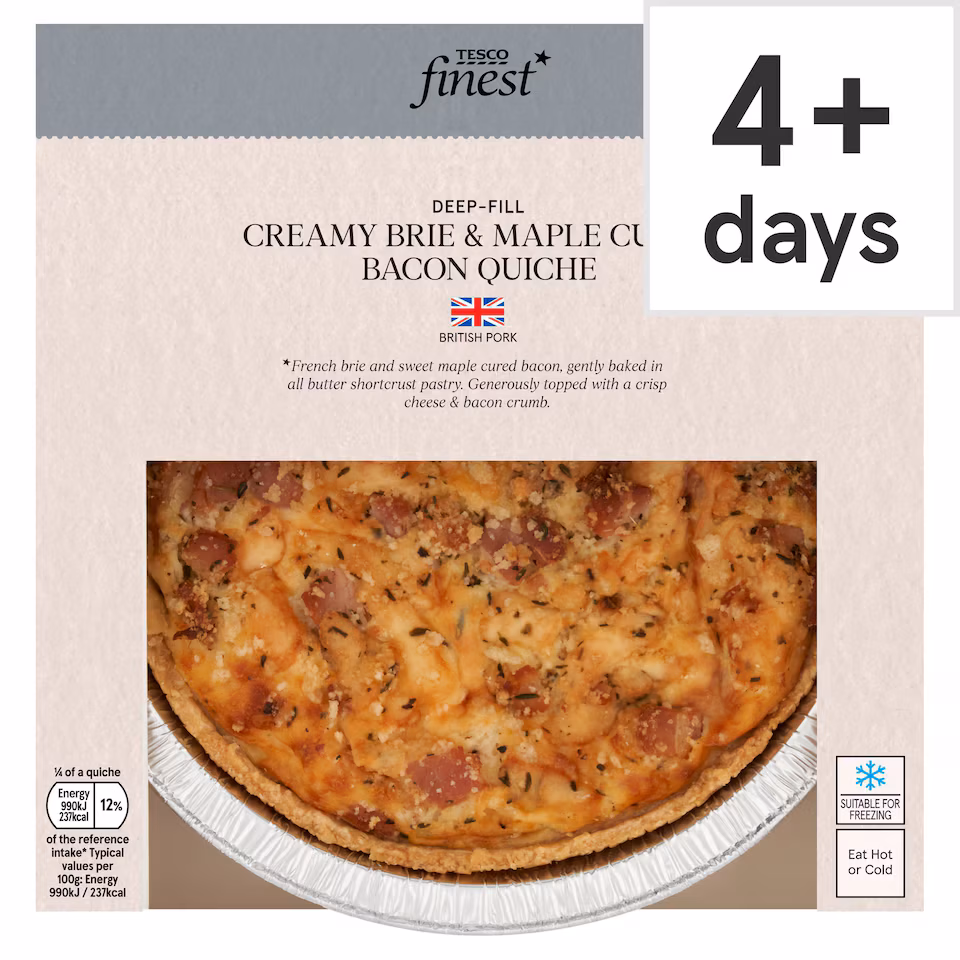 Tesco Finest Brie & Bacon Quiche 400g