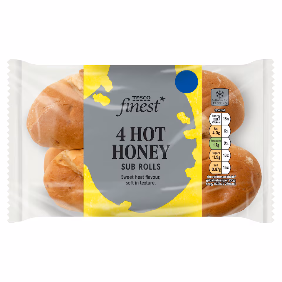 Tesco Finest 4 Hot Honey Sub Rolls