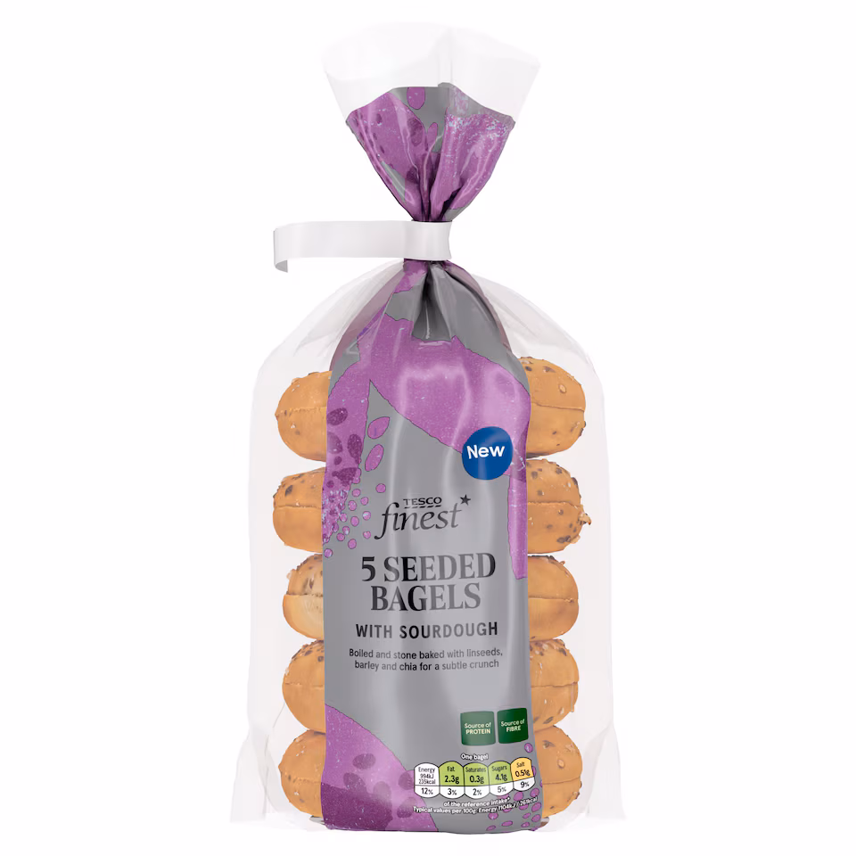 Tesco Finest 5 Seeded Sourdough Bagels