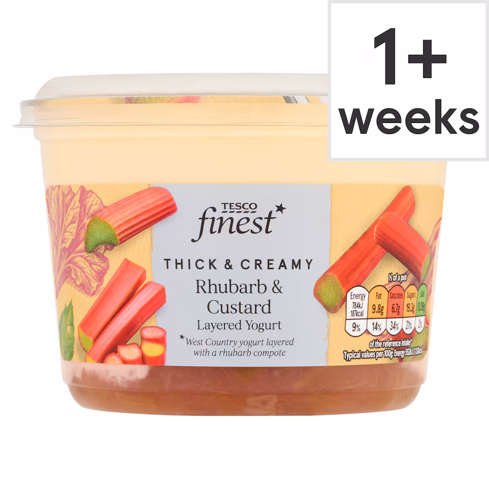 Tesco Finest Yogurt Rhubarb & Custard 425g