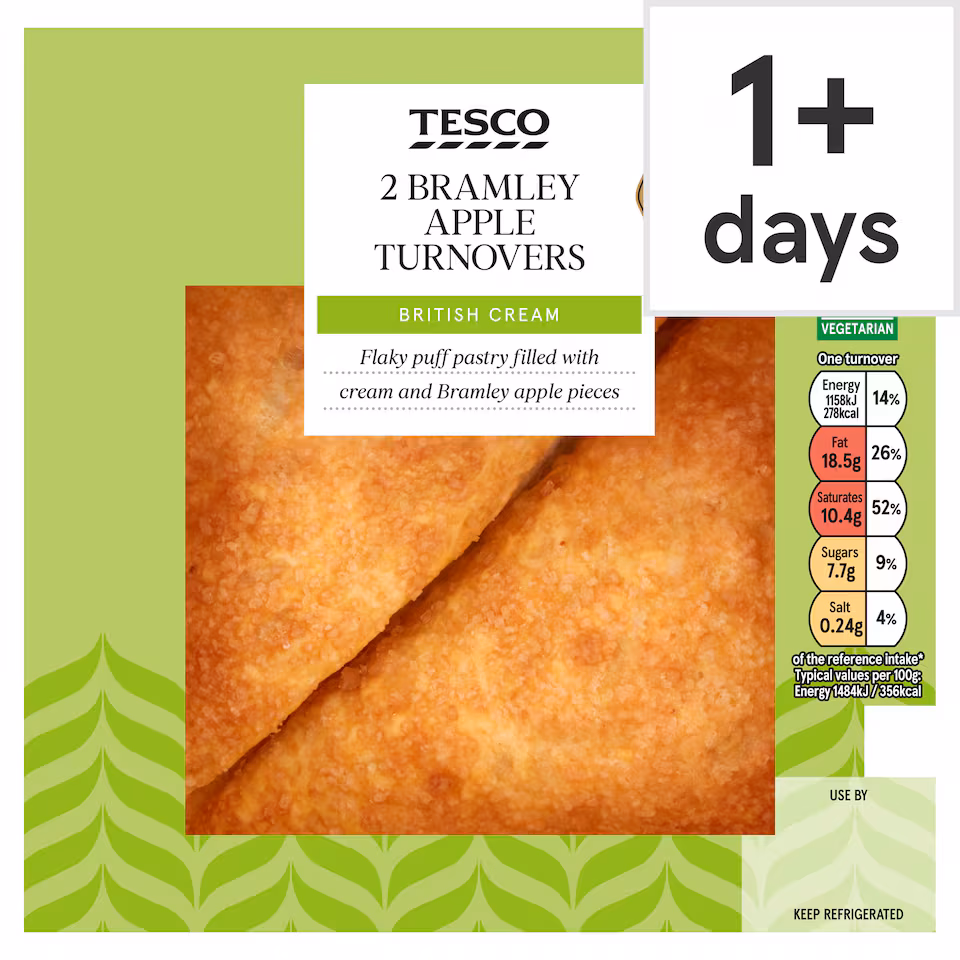 Tesco 2 Bramley Apple Turnovers