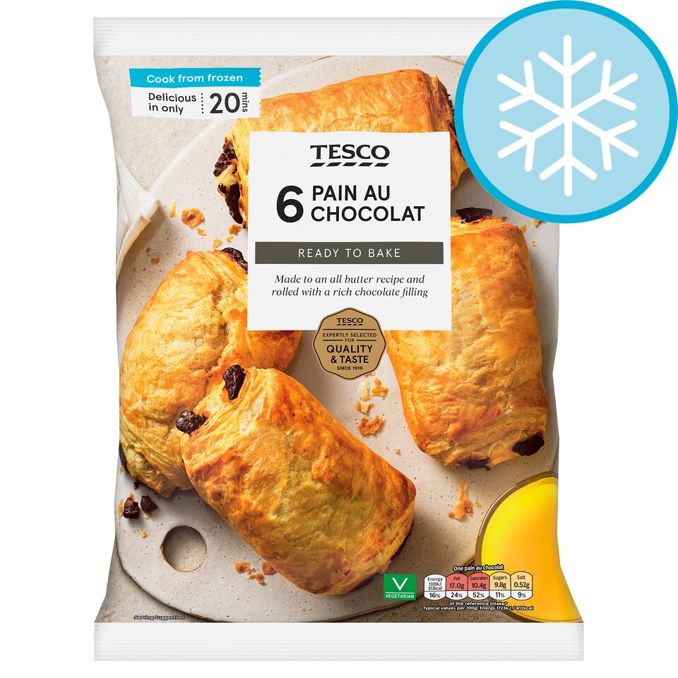 Tesco 6 Pain au Chocolat 474g