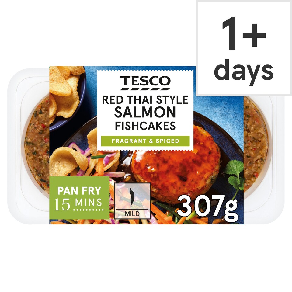 Tesco Red Thai Style Salmon Fishcakes 307g