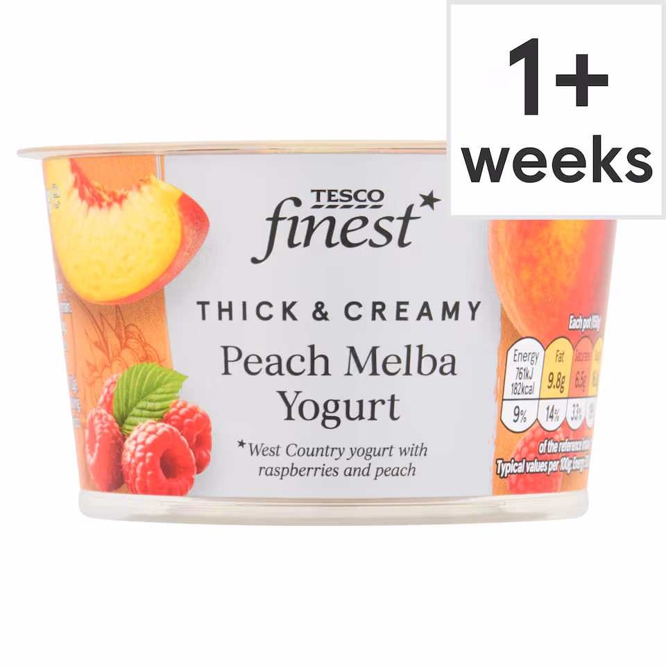 Tesco Finest Yogurt Peach Melba 150g
